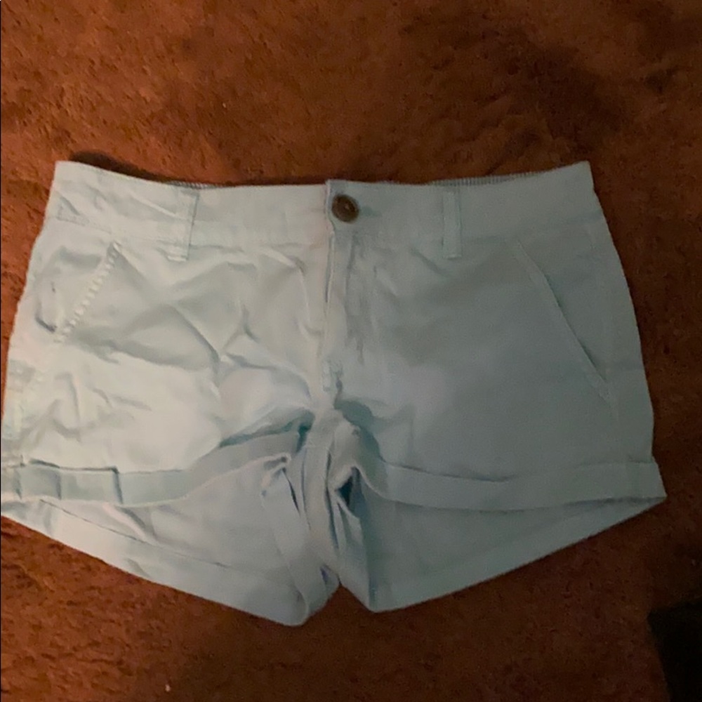 Blue denim shorts